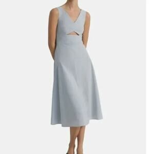 NWOT Theory Harbour-fvh Light Blue Keyhole A Line Dress Size 2